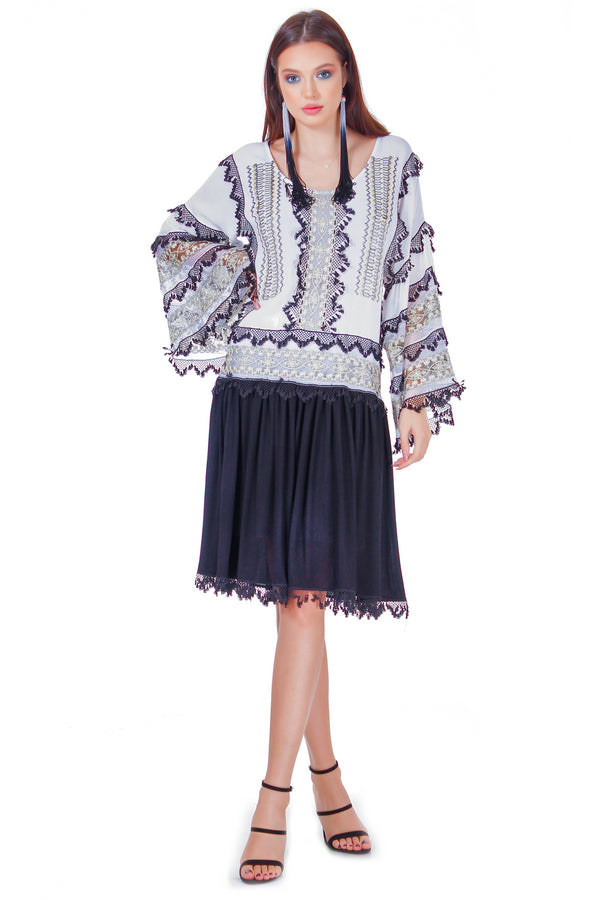 Rochie vascoza cu broderie freeshipping - Liza Panait Online Boutique